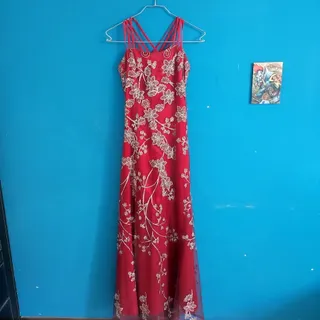 پیراهن  مجلسی زرشکی