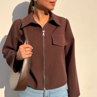 بامبر جکت قهوه ای