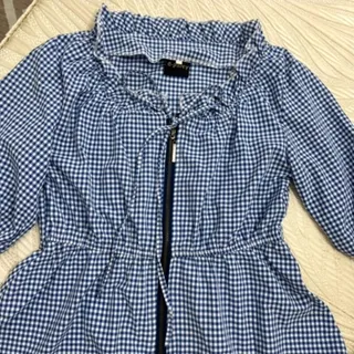پیراهن چهارخونه ناز آبی