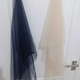 شال تور لبه مروارید دوزی