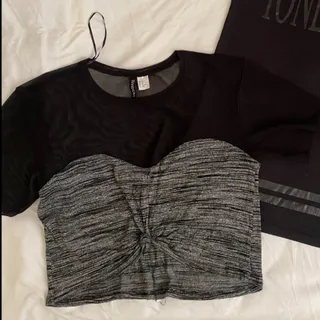 کراپ تی شرت H&m