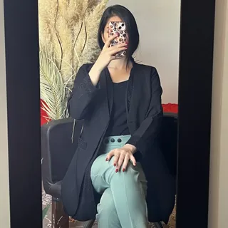 مانتو کتی مشکی گیپور دار