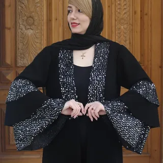 مانتو مجلسی کرپ کنزو