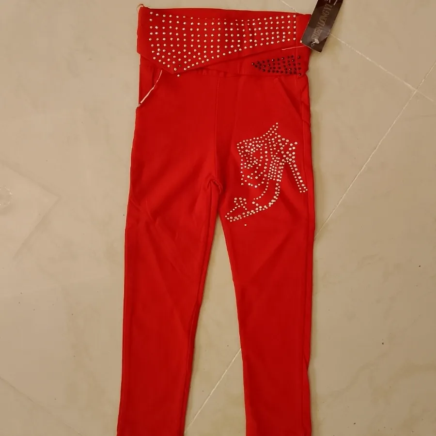 شلوار کتان کش دخترانه