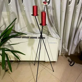 جا شمعی مشکی ایستاده فلزی