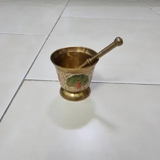 هاون یا زعفران ساب برنزی