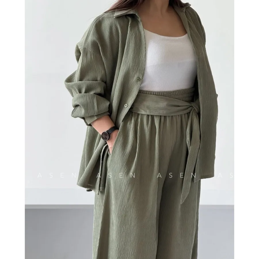 شلوار پارچه ای سبز