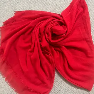 شال قرمز گوجه ای نخی