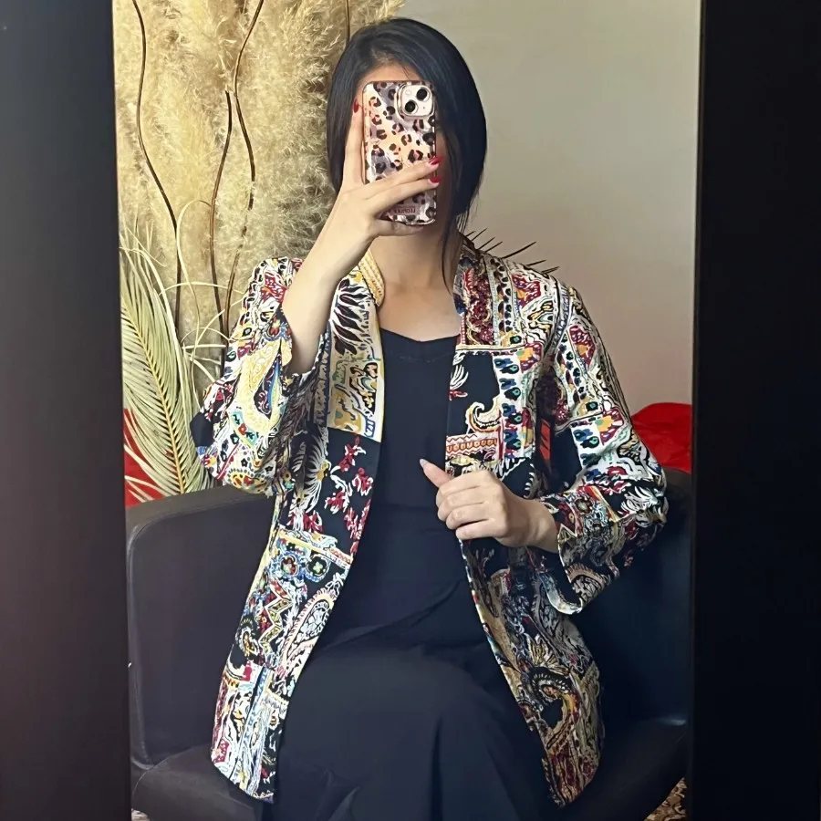 کت طرح دار رنگی
