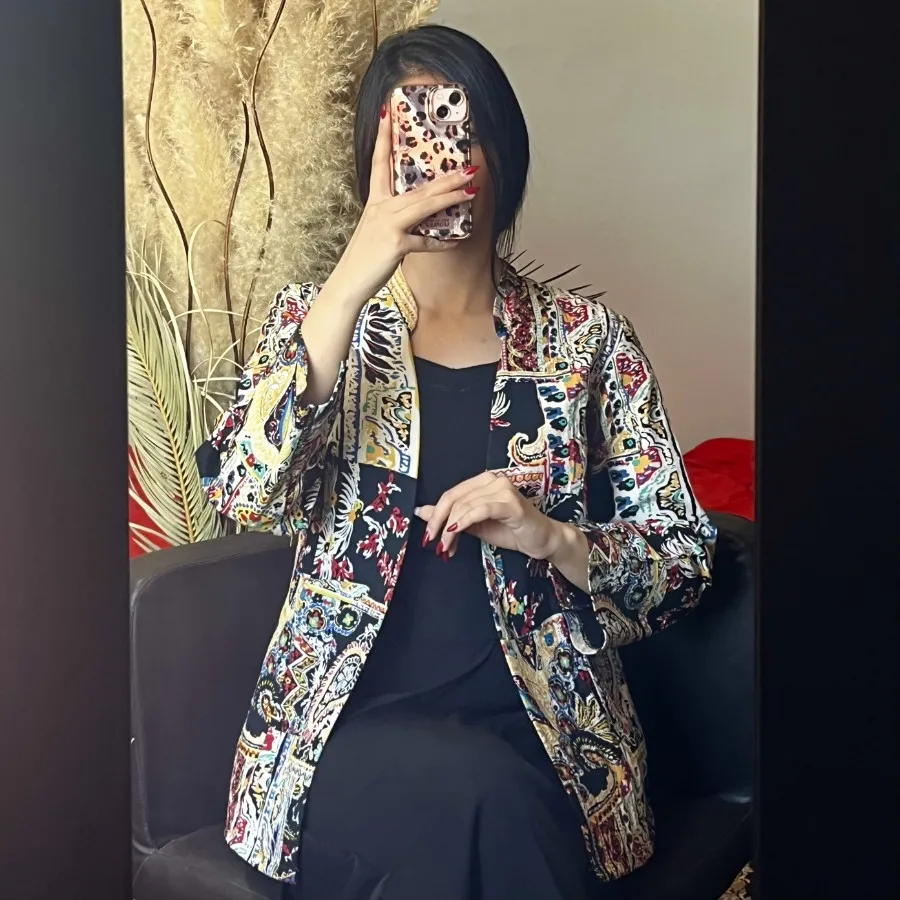 کت طرح دار رنگی