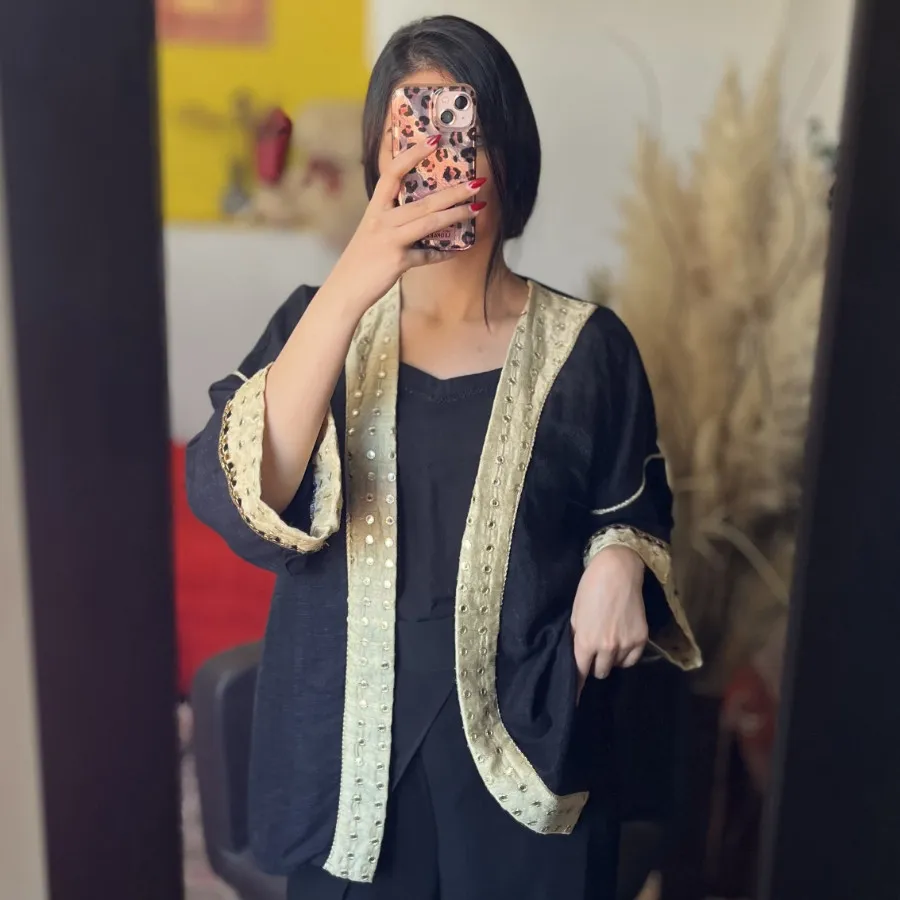 کت مزون دوز نوار طلایی