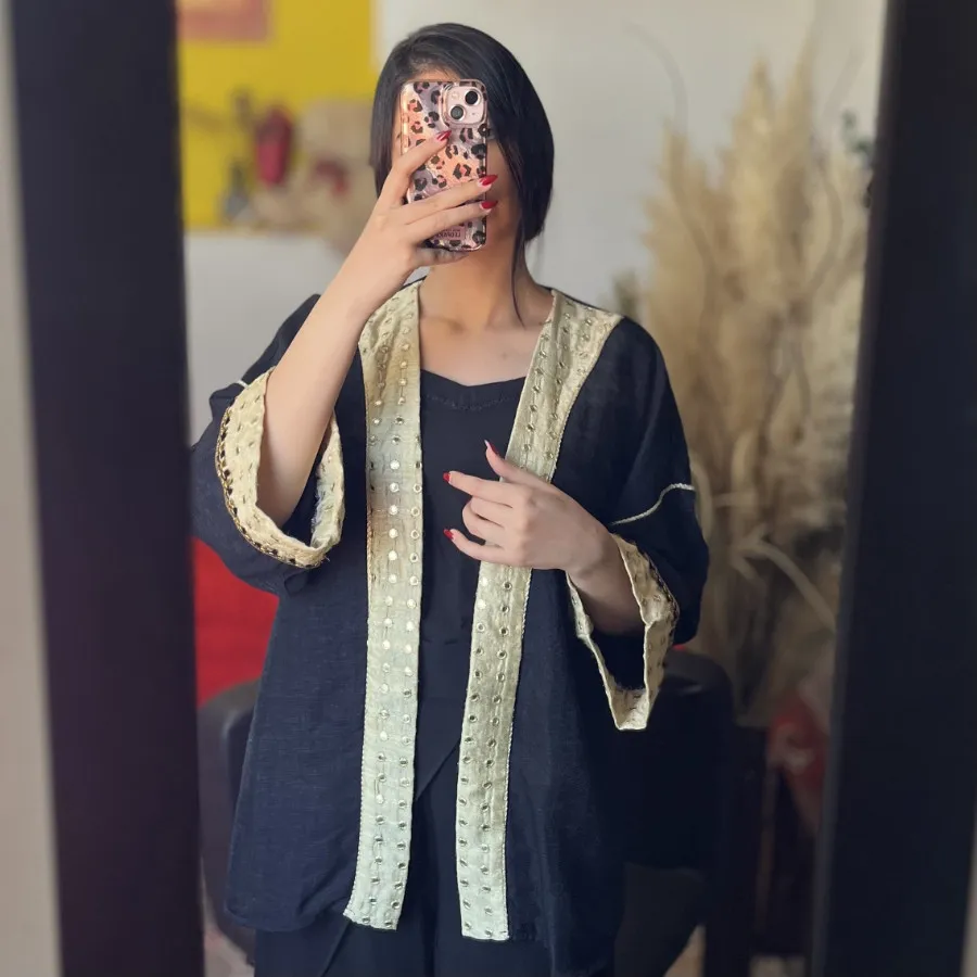 کت مزون دوز نوار طلایی