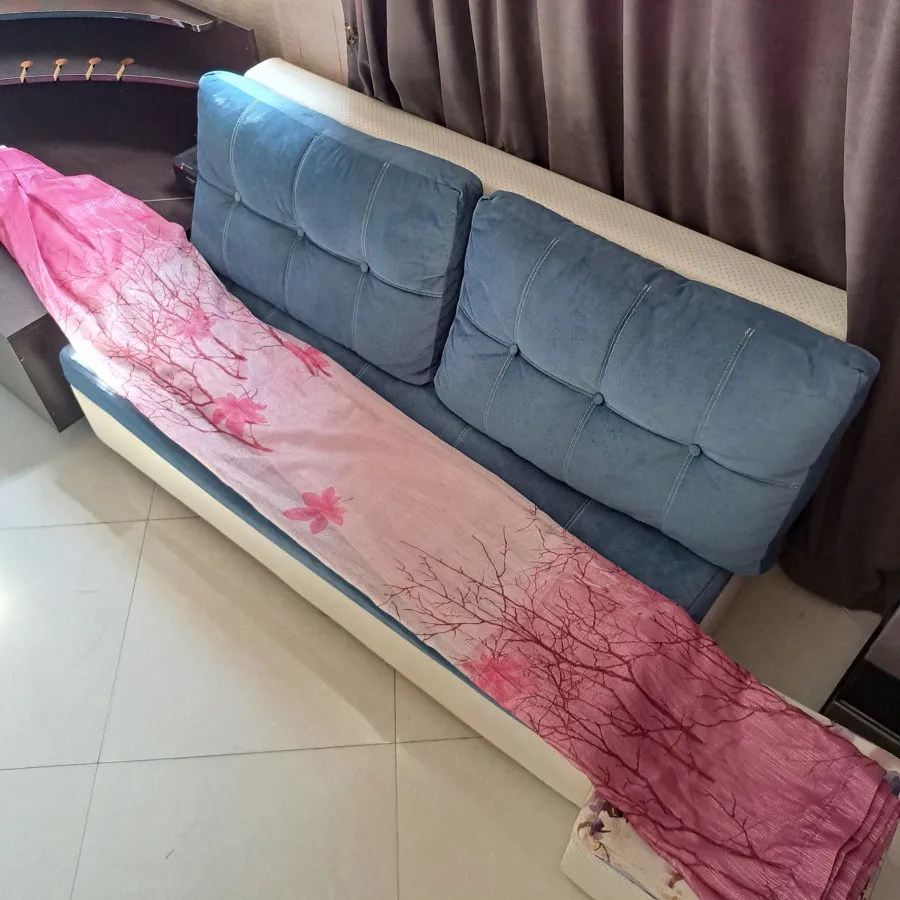 پرده حریر صورتی-بنفش