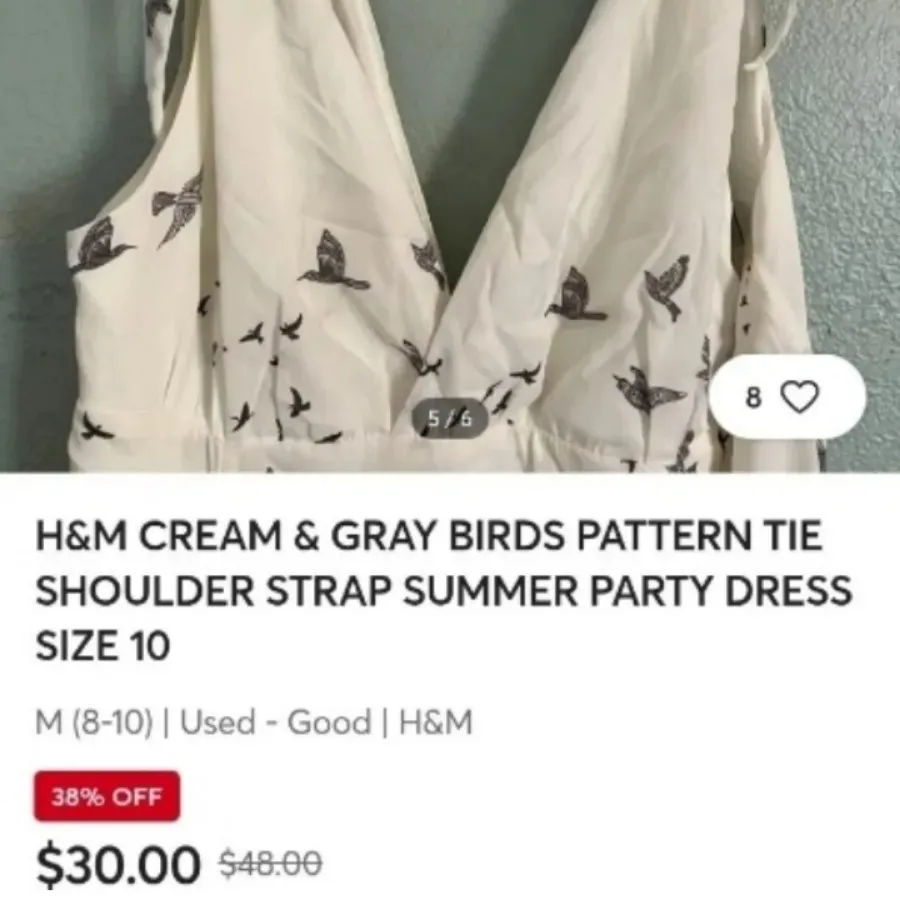 پیراهن بلندمجلسی سفیدH&M