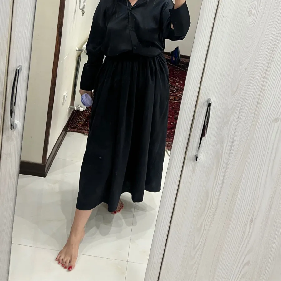 دامن لنین مشکی