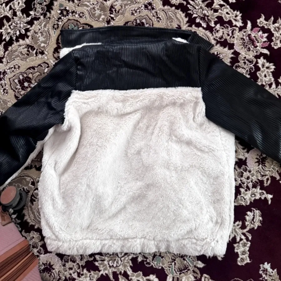 کاپشن چرم و خز