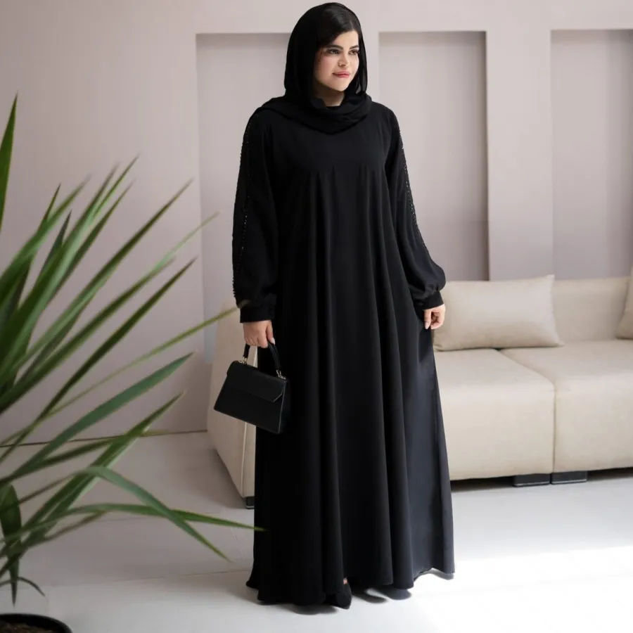 عبا حریر اسود مشکی