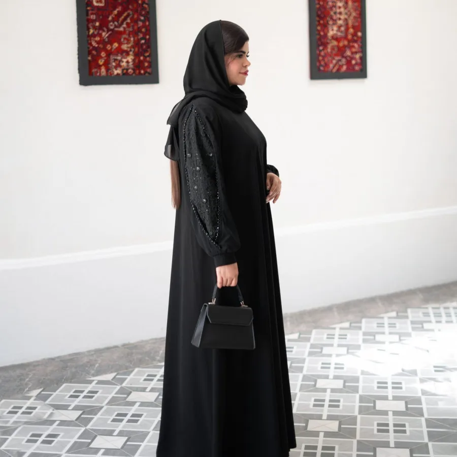 عبا حریر اسود مشکی