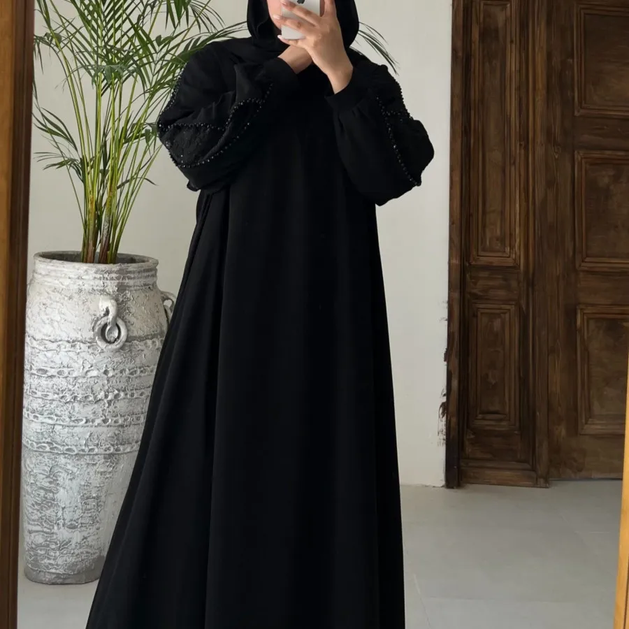 عبا حریر اسود مشکی