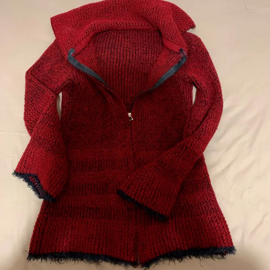 ژاکت بافت زرشکی