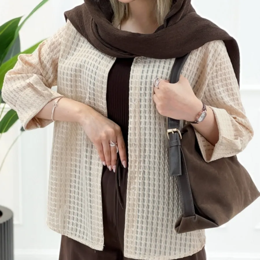 شومیز مانتویی حصیری