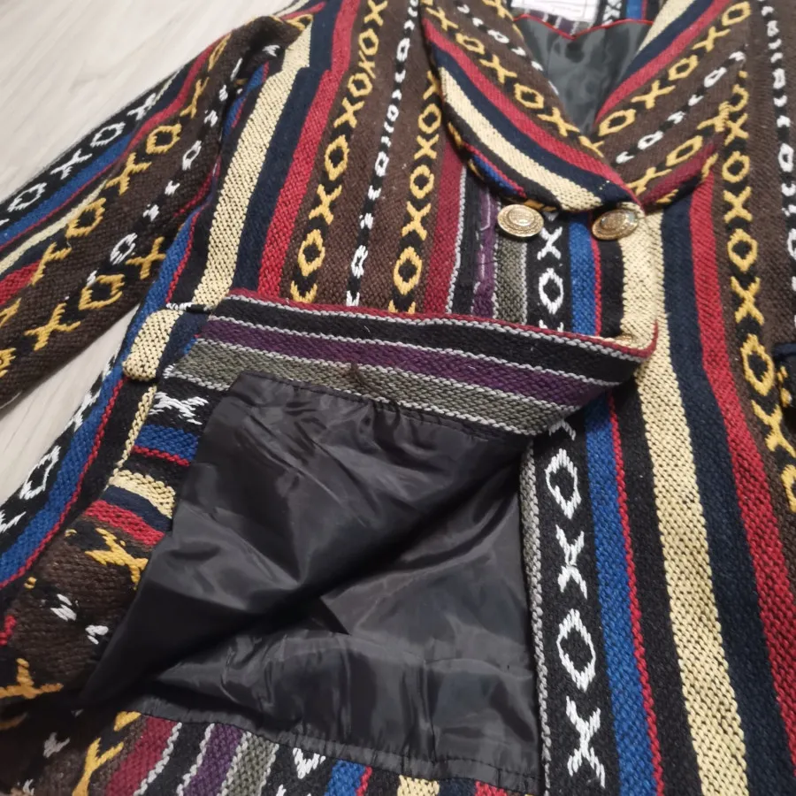 کت قهوه ای گلیمی دوختی