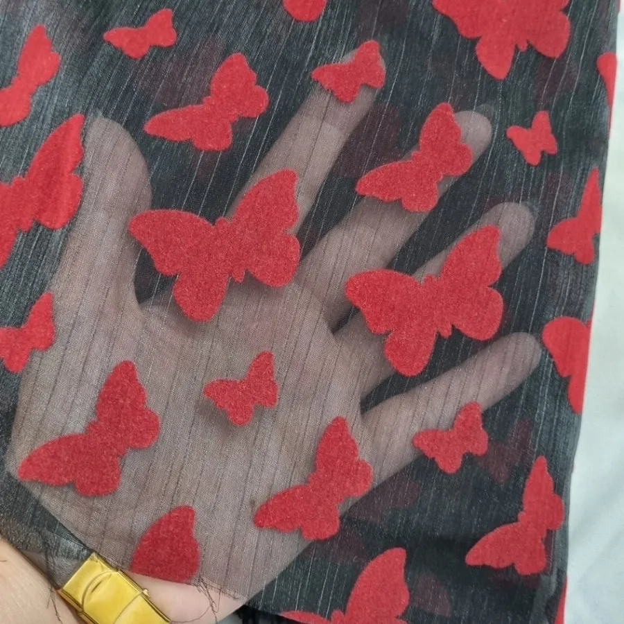 پارچه توری ارگانزا پروانه