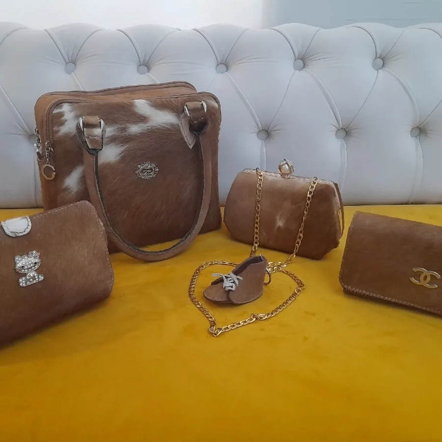 ست 5 تکه کیف چرم دستدوز خ