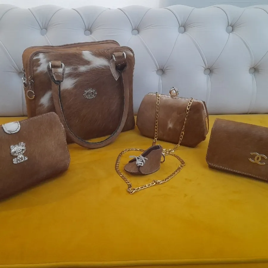 کیف 5 تکه چرم دستدوز خاص