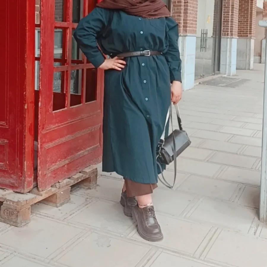 مانتو کتان بلند سرمه ای