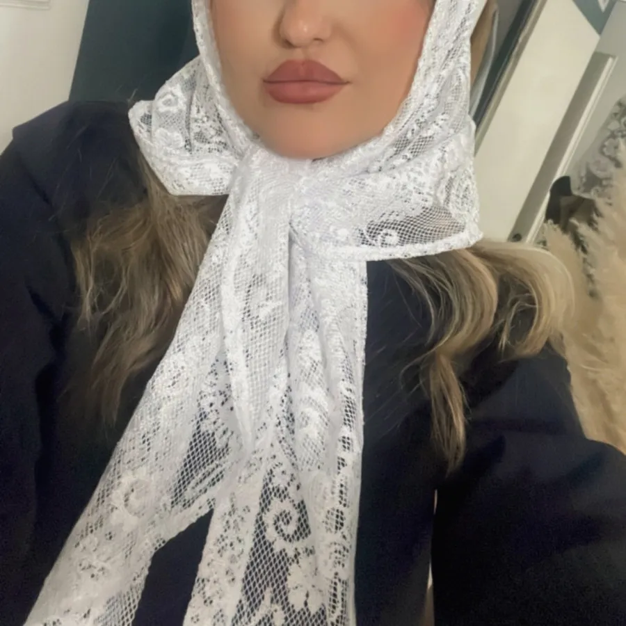 روسری گیپور سفید