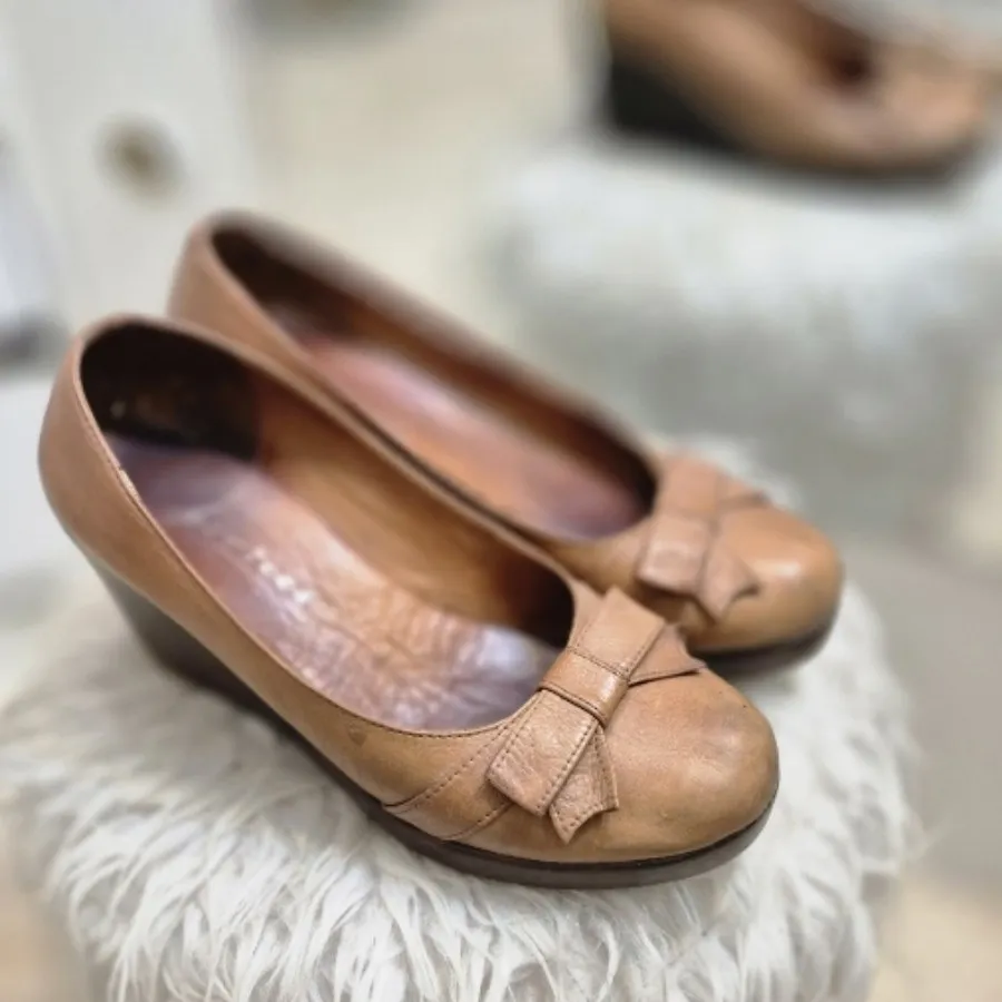کفش چرم پاشنه لژ