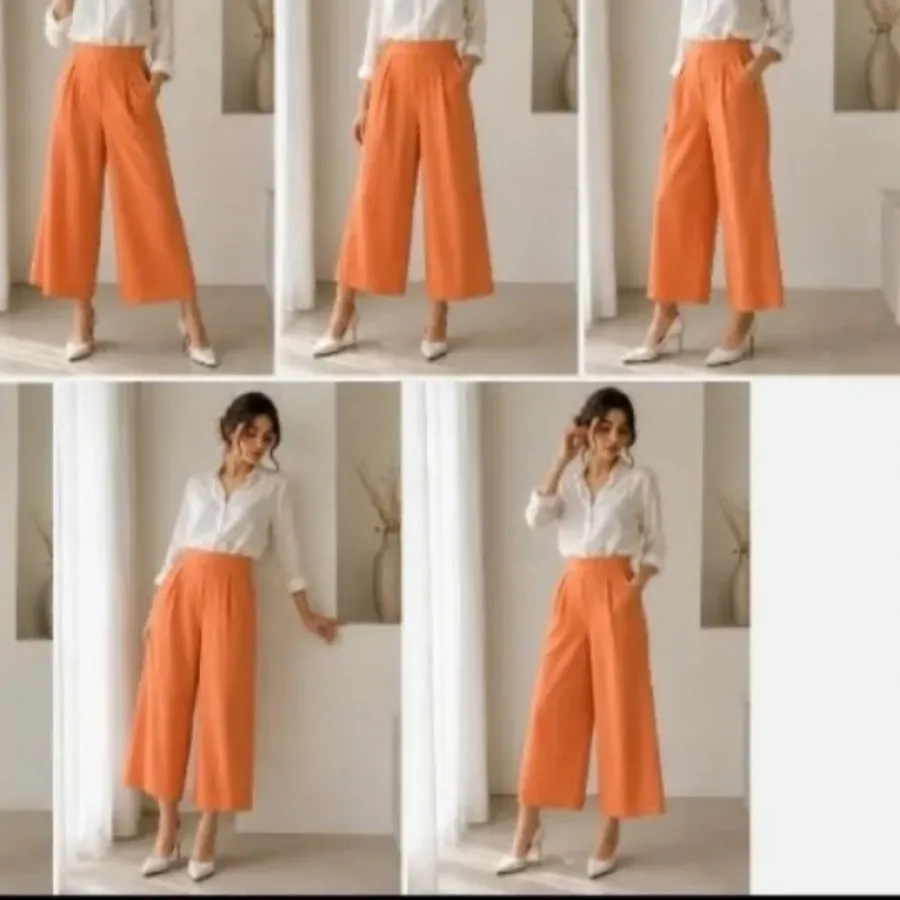شلوار بگ واید پارچه ای