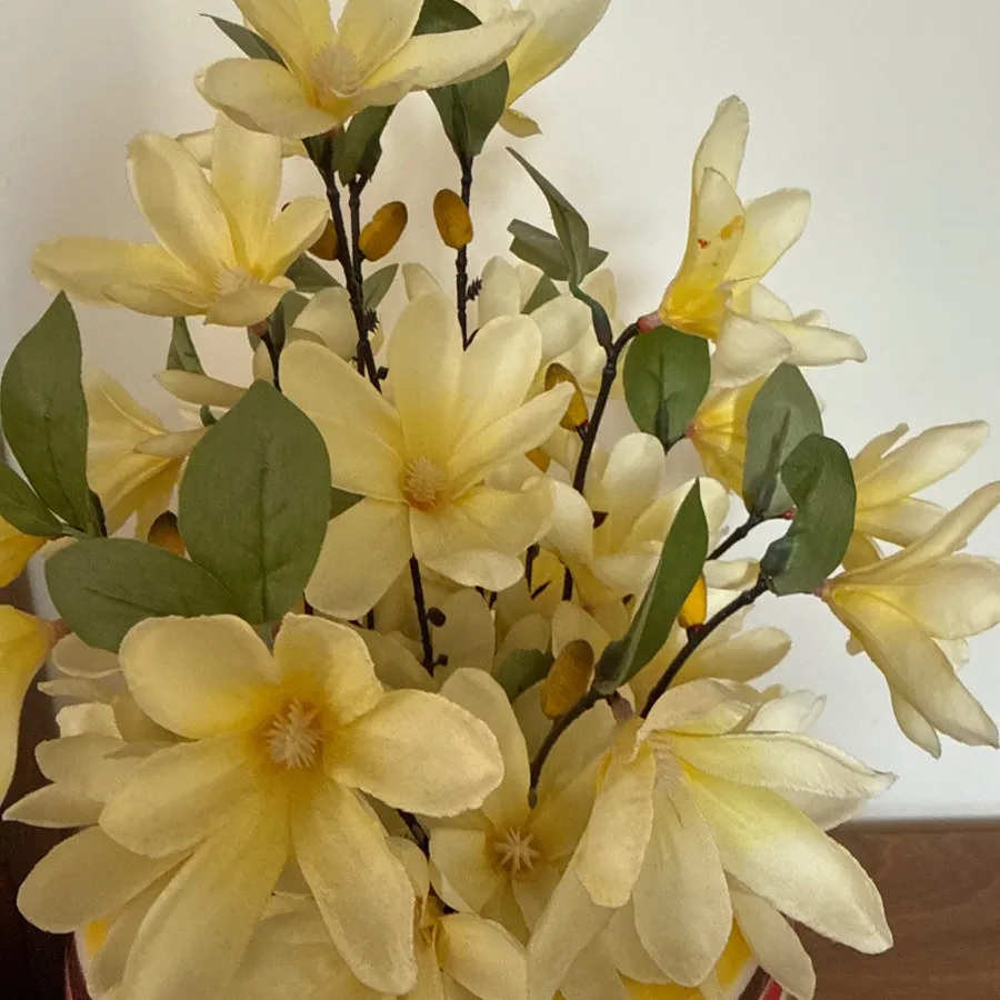 گلدان سرامیکی با گل خارجی