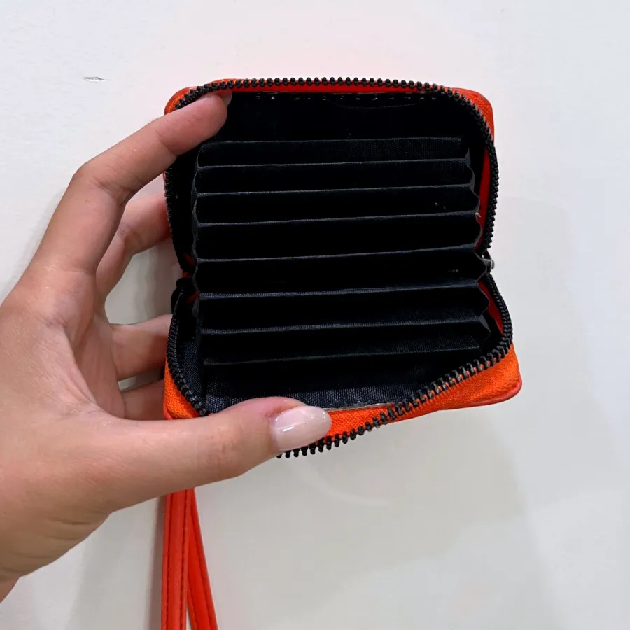 کیف پول چرم نارنجی