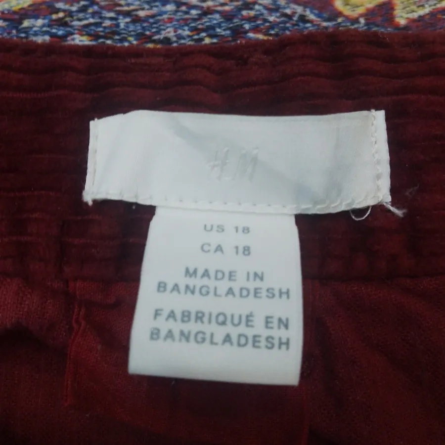 شلوار بگ مخمل برند H&M
