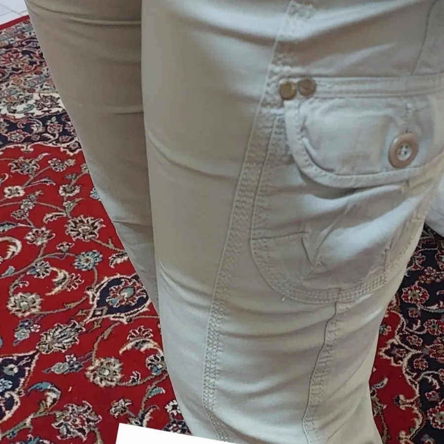 شلوار چرم و کتان