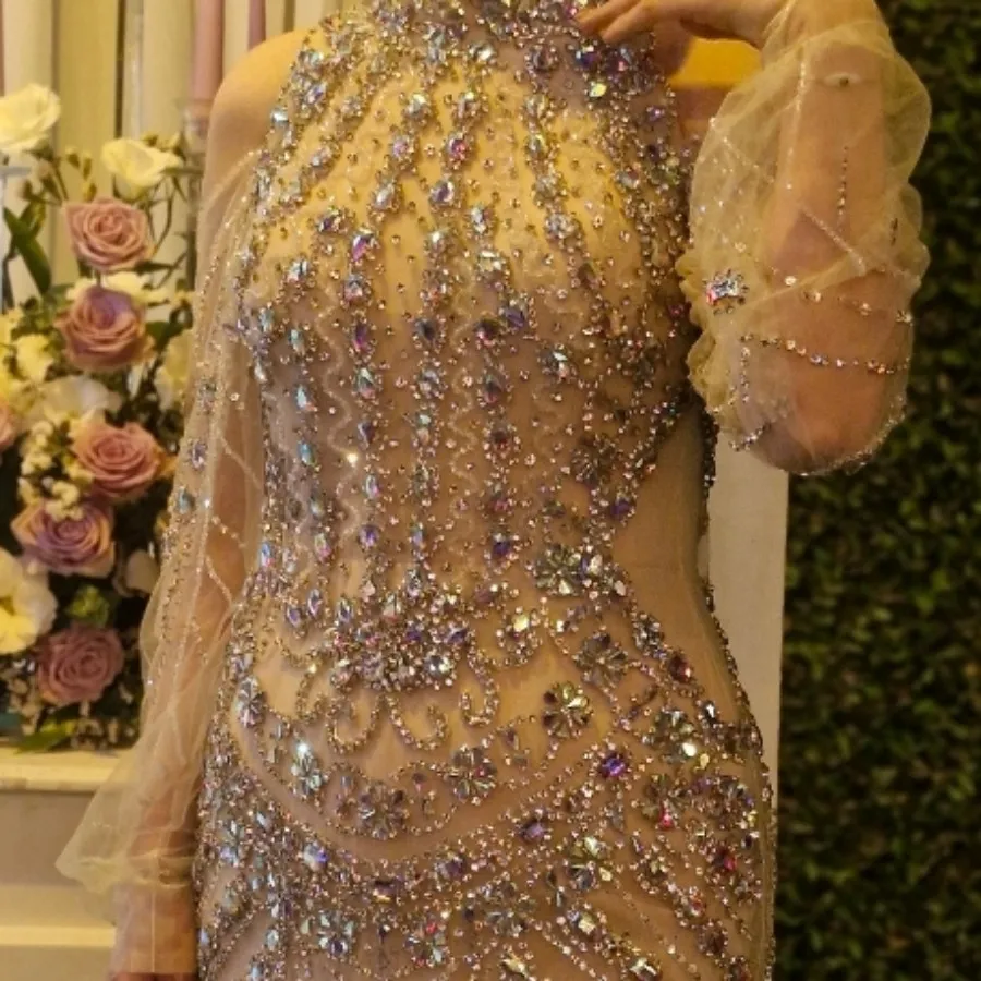 لباس مجلسی تمام سنگ مزونی