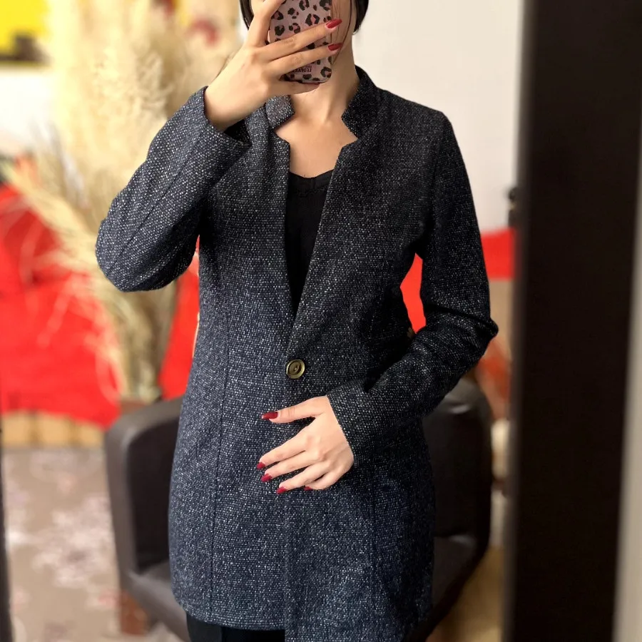 کت بافت سورمه ای