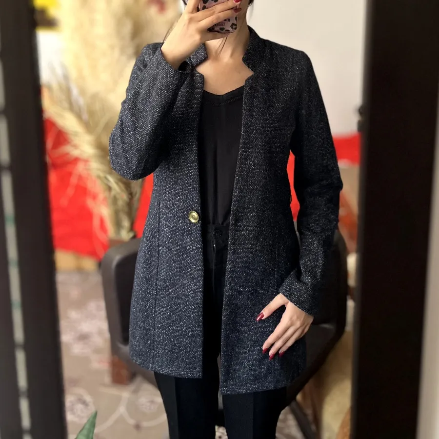 کت بافت سورمه ای
