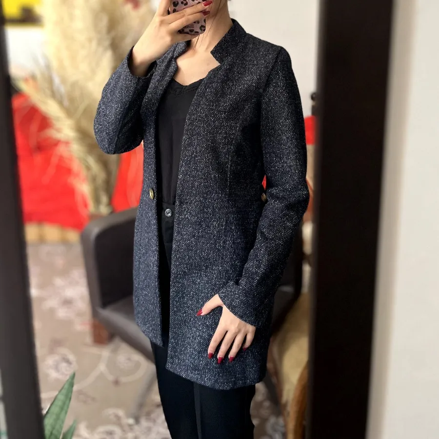 کت بافت سورمه ای