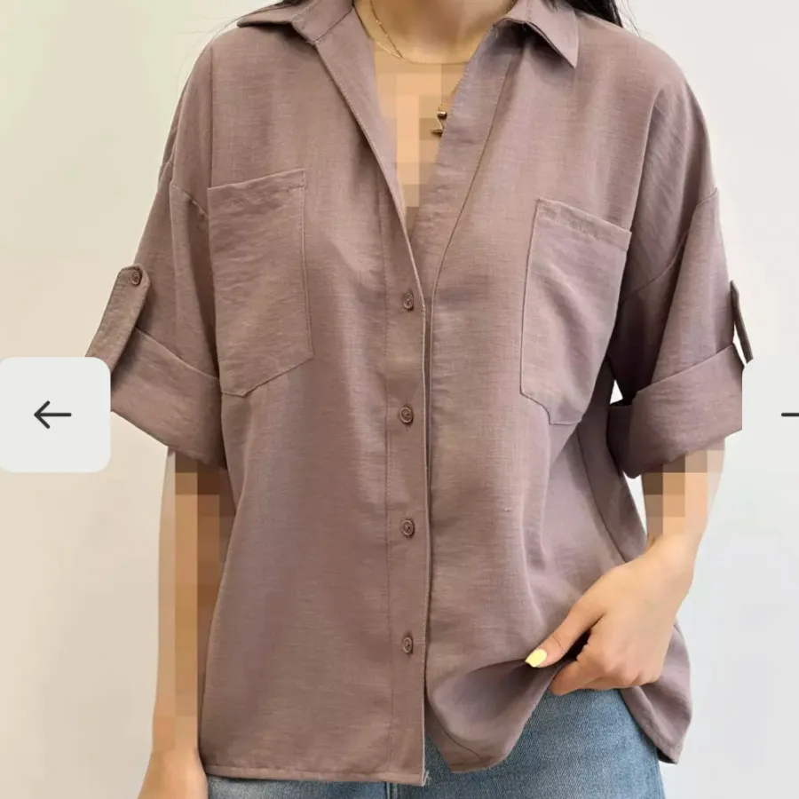 شومیز باکسی لینن