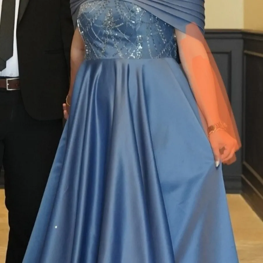 لباس مجلسی آبی پرنسسی