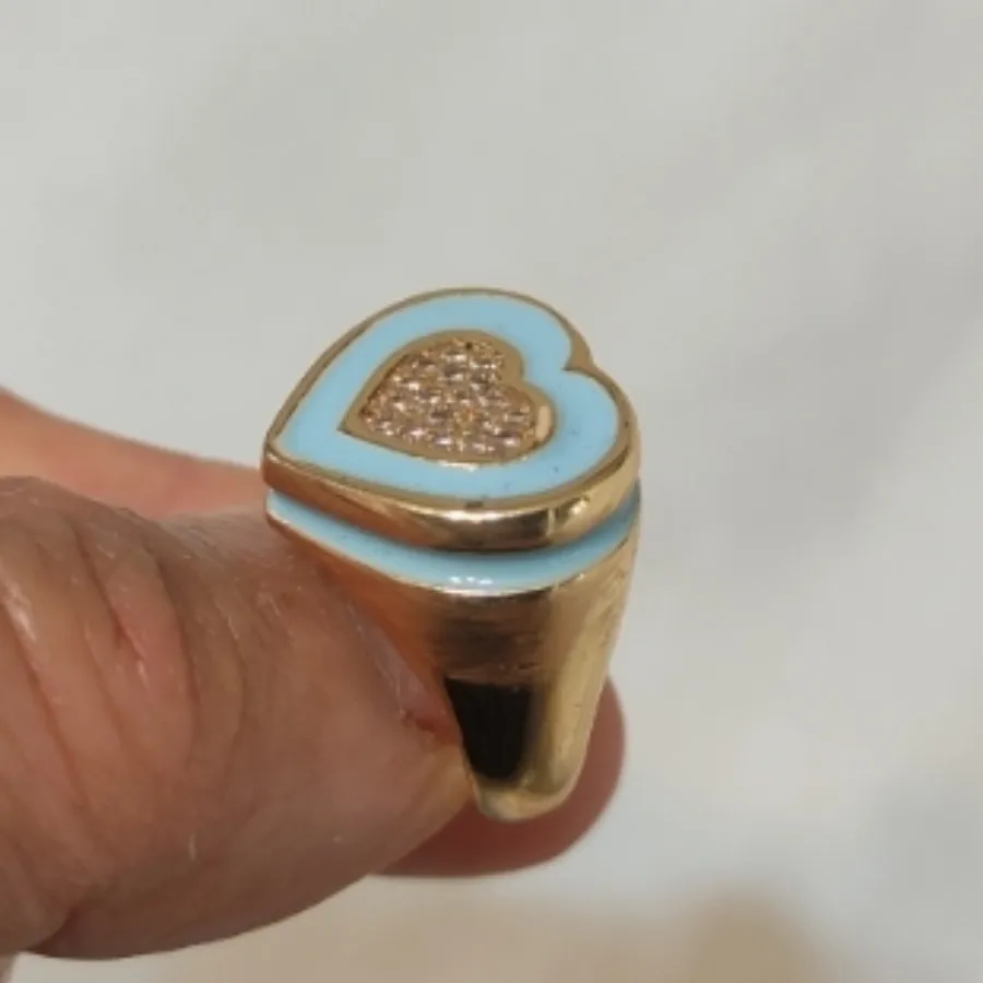 انگشتر قلب پرنگین کار ترک