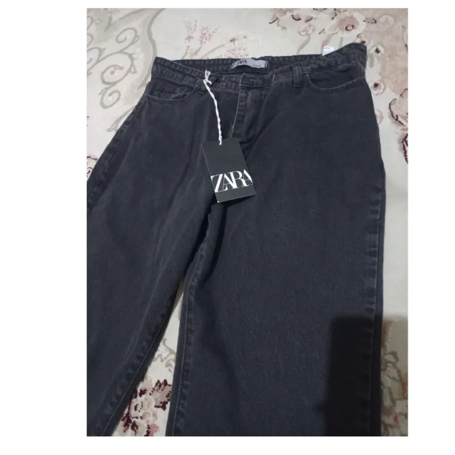 شلوار جین ذغالی zara