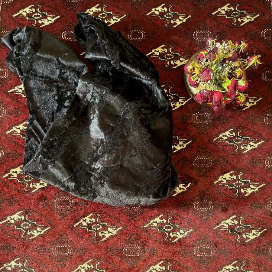 پارچه پالتویی مشکی