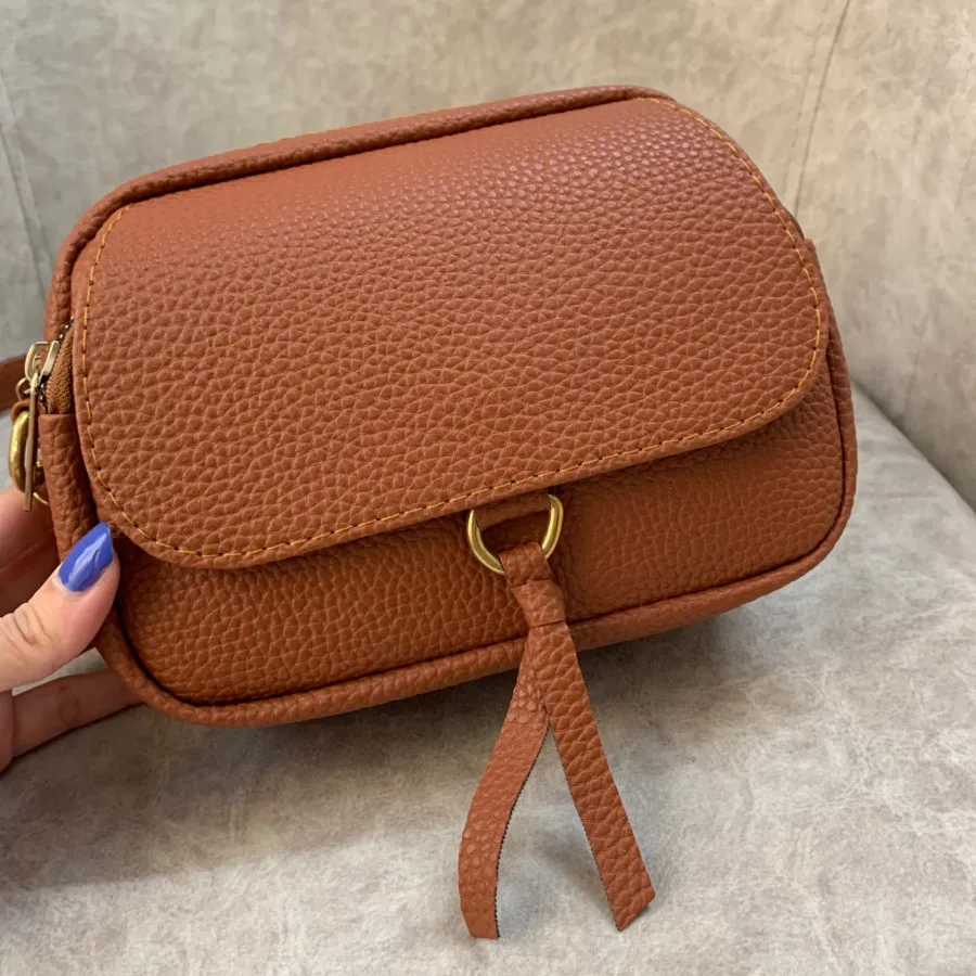 کیف چرم عسلی