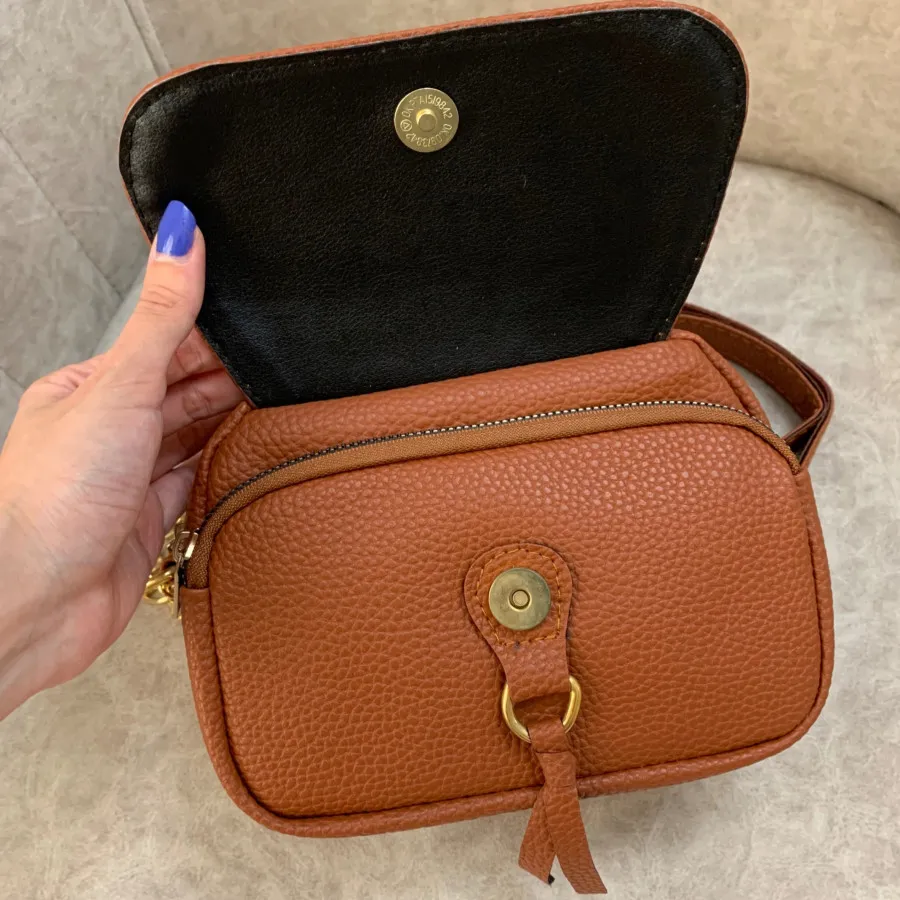 کیف چرم عسلی