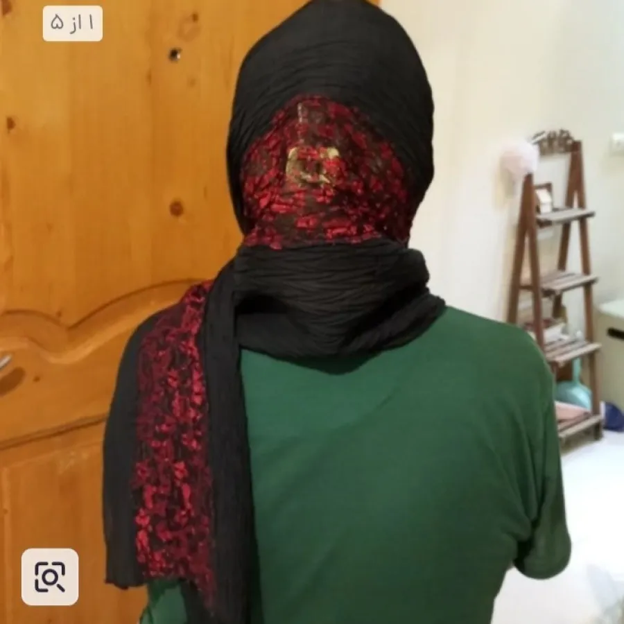 شال توری گلدوزی