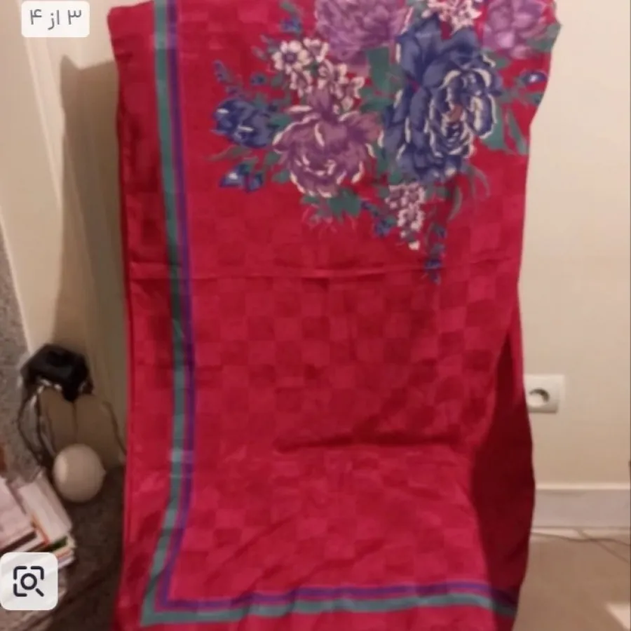 روسری ساتن گلدار